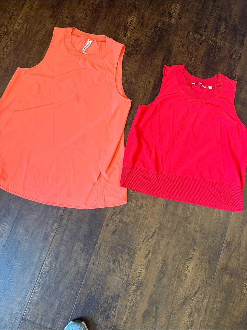 Athleta Tank Tops in Coral and Red